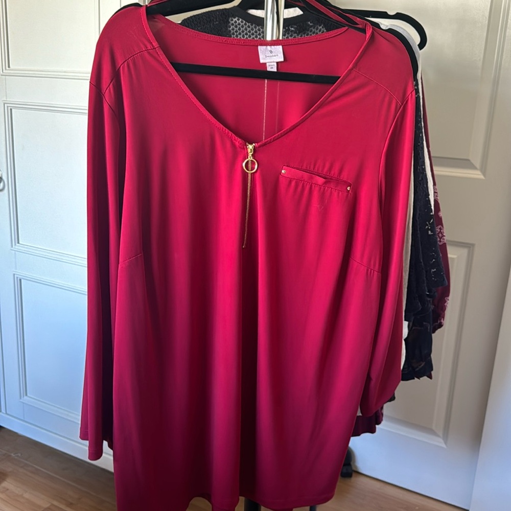 Dress barn red blouse